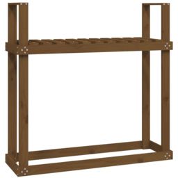 vidaXL Honey Brown Solid Pine Wood Firewood Rack 110 x 35 x 108.5cm - Size: 108.5 x 110 x 35cm - Wilko