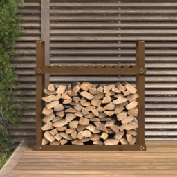 vidaXL Honey Brown Solid Pine Wood Firewood Rack 110 x 35 x 108.5cm - Size: 108.5 x 110 x 35cm - Wilko - thumbnail 3