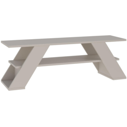 Decortie Farfalla Single Shelf Sandstone TV Unit - Size: 40 x 120 x 33.5cm - Cream - Wilko - thumbnail 3