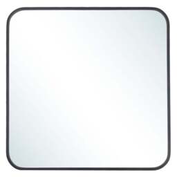 Living and Home Black Square Wall Mirror 50 x 50cm - Wilko - thumbnail 1