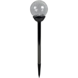 Luxform Palma Black Pearl LED Solar Garden Spike Light - Size: 12.3 x 12.3 x 60cm - Wilko