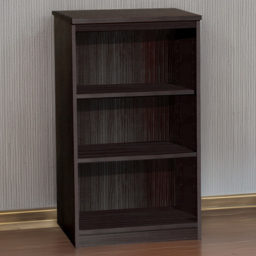 R White Cabinets 3 Shelf Black Havana Mid Height Bookcase - Wilko - thumbnail 1