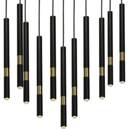 Milagro Monza Black Pendant Lamp 230V - Size: 30 x 60 x 90cm - Wilko - thumbnail 3