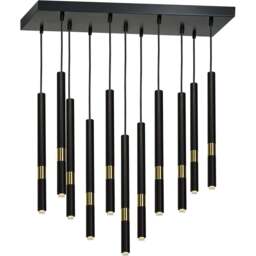 Milagro Monza Black Pendant Lamp 230V - Size: 30 x 60 x 90cm - Wilko - thumbnail 1