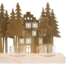 Gold Forest Tealight Holder Gold - Wilko - thumbnail 5