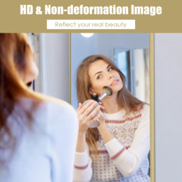 Costway Golden Full Length Wall Hanging Mirror with Adjustable Hook - Size: 120 x 37cm - Wilko - thumbnail 5