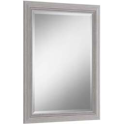Yearn Distressed White Bevelled Wall Mirror 100.5 x 72.5cm - Wilko