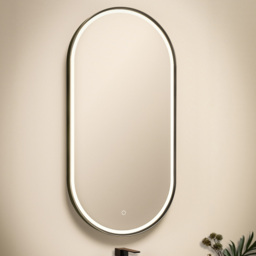 Sorrelis Bravura Tunable LED Mirror 80 x 40cm - Size: 40 x 80 x 3.2cm - Black - Wilko - thumbnail 3
