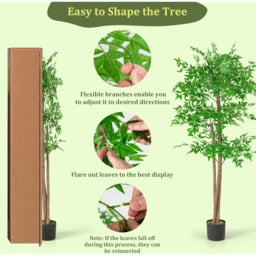 Costway Bamboo Tree Artificial Plant In Pot 4.9ft - Size: 166 x 21 x 21cm - Green - Wilko - thumbnail 7