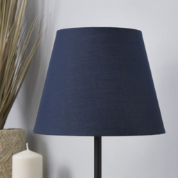 Lighting Collection Yates Navy Tapered Lamp Shade 20cm - Size: 16 x 21.5 x 21.5cm - Wilko - thumbnail 3