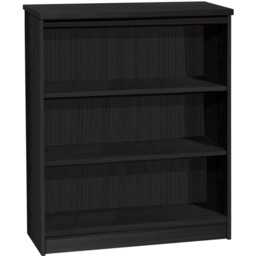 R White Cabinets 3 Shelf Black Havana Mid Height Bookcase - Wilko - thumbnail 3