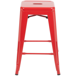 FWStyle Red Gloss Metal Bar Stool 4 Pack - Size: Set of 4 - Wilko - thumbnail 4