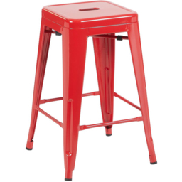 FWStyle Red Gloss Metal Bar Stool 4 Pack - Size: Set of 4 - Wilko - thumbnail 3