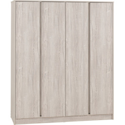Seconique Malvern 4 Door Wardrobe Urban Snow Bedroom Furniture Set - Size: 4 Piece - Wilko - thumbnail 4