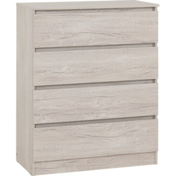 Seconique Malvern 4 Door Wardrobe Urban Snow Bedroom Furniture Set - Size: 4 Piece - Wilko - thumbnail 6