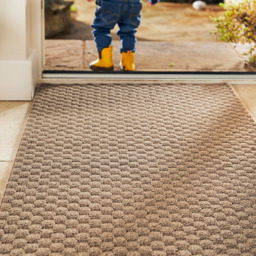 My Mat Mink Sculptured Honeycomb Washable Rug 140 x 200cm - Brown - Wilko - thumbnail 5