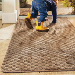 My Mat Mink Sculptured Honeycomb Washable Rug 140 x 200cm - Brown - Wilko - thumbnail 7