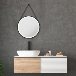 Sorrelis Valen Tunable LED Mirror with Black Trim 60cm - Size: 60 x 60 x 4.3cm - Wilko - thumbnail 3