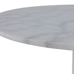 Florence Tarifa 4 Seater Polished Marble Top Round Dining Table White - Furniture To Go - Wilko - thumbnail 7