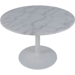 Florence Tarifa 4 Seater Polished Marble Top Round Dining Table White - Furniture To Go - Wilko - thumbnail 6