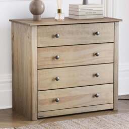 Vida Designs 4 Drawer Panama Pine Chest of Drawers - Brown - Wilko