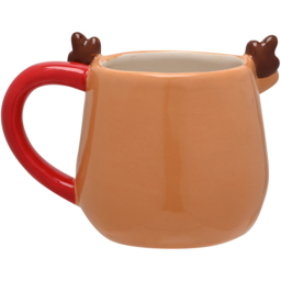The Seasonal Gift Co. Santa & Friends Reindeer Ceramic Mug Small - Size: 8 x 13.5 x 8cm - White - Wilko - thumbnail 3