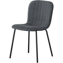 Bella Set of 6 Dark Grey Teddy Faux Fur Stitched Design Dining Chairs - MCC - Wilko - thumbnail 3
