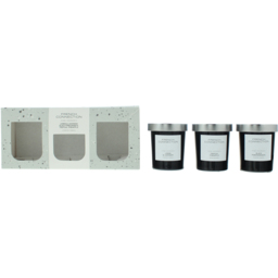 French Connection Black Collection Scented Candle 3 Piece Gift Set - Size: 9.3 x 6.5 x 19.4cm - n/a - Wilko