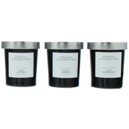 French Connection Black Collection Scented Candle 3 Piece Gift Set - Size: 9.3 x 6.5 x 19.4cm - n/a - Wilko - thumbnail 3