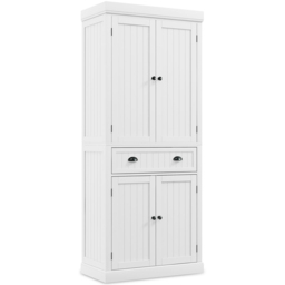 Costway 4 Door White Tall Kitchen Cupboard - Size: 76 x 40 x 183cm - Wilko - thumbnail 3