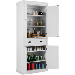 Costway 4 Door White Tall Kitchen Cupboard - Size: 76 x 40 x 183cm - Wilko - thumbnail 5