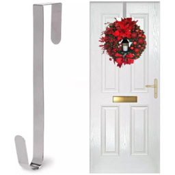 Shatchi Silver Metal Wreath Hanger - Size: 35 x 2.2 x 25cm - Wilko - thumbnail 3