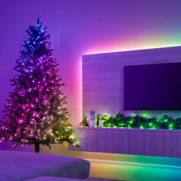 Twinkly 600 RGB LED Smart Black Cable String Light 48m - Size: 9 x 20.5 x 18.5cm - Wilko - thumbnail 1