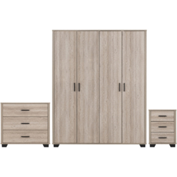 Seconique Oliver Light Oak Effect 4 Piece Bedroom Furniture Set - Brown - Wilko - thumbnail 3