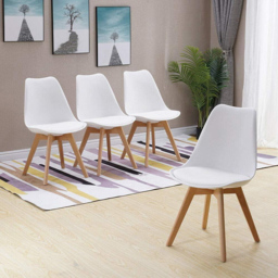 Portland Kosy Koala 4 Seater Modern Dining Set Grey and White - Wilko - thumbnail 4