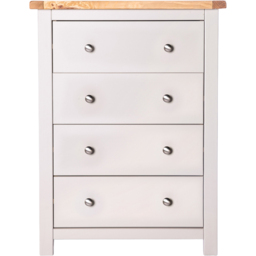 Cabinet Bits Argenta 4 Drawer Light Grey Chrome Knob Chest of Drawers - Wilko - thumbnail 4