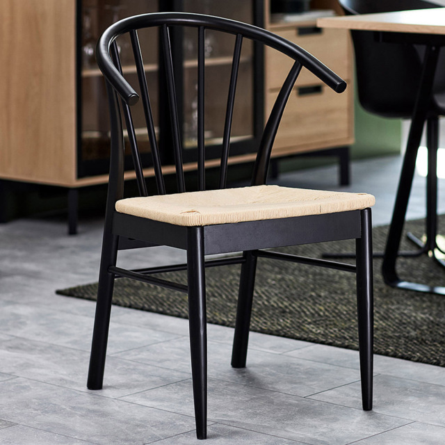 Florence Cassandra Set of 2 Black Dining Chairs with Armrest - Furniture To Go - Wilko - image 1