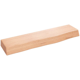 vidaXL 40 x 10 x 4cm Light Brown Treated Solid Oak Wall Shelf - Size: 4 x 40 x 10cm - Wilko