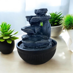 Acacia Home Dark Blue Tabletop Fountain - Size: 25.0 cm x 21.0 cm x 21.0 cmcm - Multi - Wilko - thumbnail 3