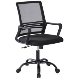Black Swivel Height Adjustable Mesh Back Office Chair - Size: 90 x 58 x 58cm - MCC - Wilko - thumbnail 3