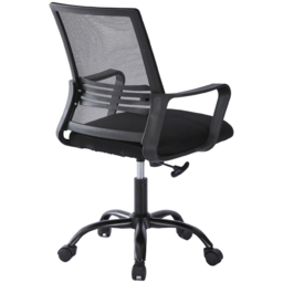 Black Swivel Height Adjustable Mesh Back Office Chair - Size: 90 x 58 x 58cm - MCC - Wilko - thumbnail 4
