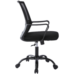 Black Swivel Height Adjustable Mesh Back Office Chair - Size: 90 x 58 x 58cm - MCC - Wilko - thumbnail 5