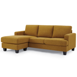 Home Detail Hazel 3 Seater Mustard Boucle Sofa with Chaise - Cream - Wilko - thumbnail 6