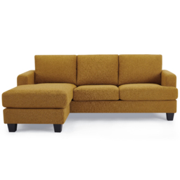 Home Detail Hazel 3 Seater Mustard Boucle Sofa with Chaise - Cream - Wilko - thumbnail 4