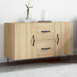 vidaXL 2 Door 2 Drawer Sonoma Oak Sideboard - Size: 60 x 100 x 36cm - Brown - Wilko