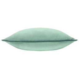 Paoletti Meridian Mineral Teal Velvet Cushion - Size: 55 x 55 cm - Multi - Wilko - thumbnail 3