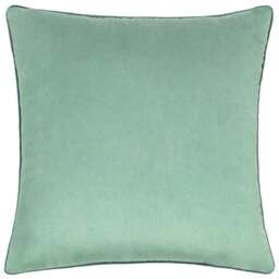 Paoletti Meridian Mineral Teal Velvet Cushion - Size: 55 x 55 cm - Multi - Wilko - thumbnail 1