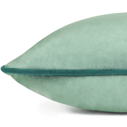 Paoletti Meridian Mineral Teal Velvet Cushion - Size: 55 x 55 cm - Multi - Wilko - thumbnail 4