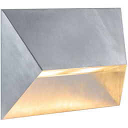 Nordlux Pontio 27 Galvanised Outdoor Wall Light - Size: 19 x 27 x 19cm - Silver - Wilko
