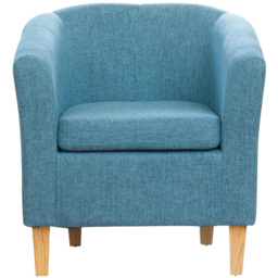 Artemis Home Alderwood Teal Hessian Tub Chair - Size: Single - Blue - Wilko - thumbnail 3